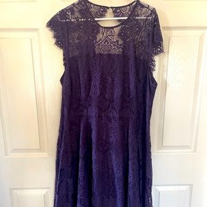 Purple lace dress